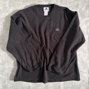 Adidas vintage black fleece crewneck
